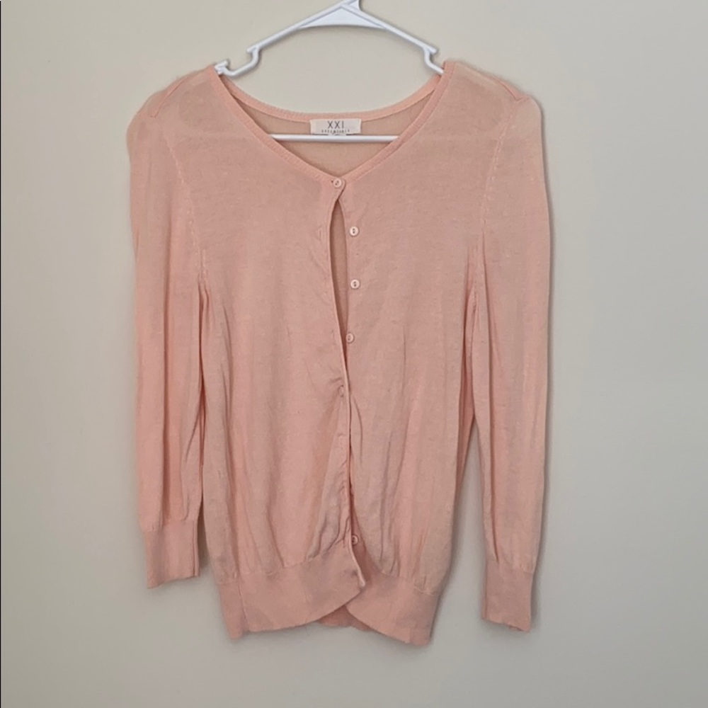Peach Forever 21 Cardigan